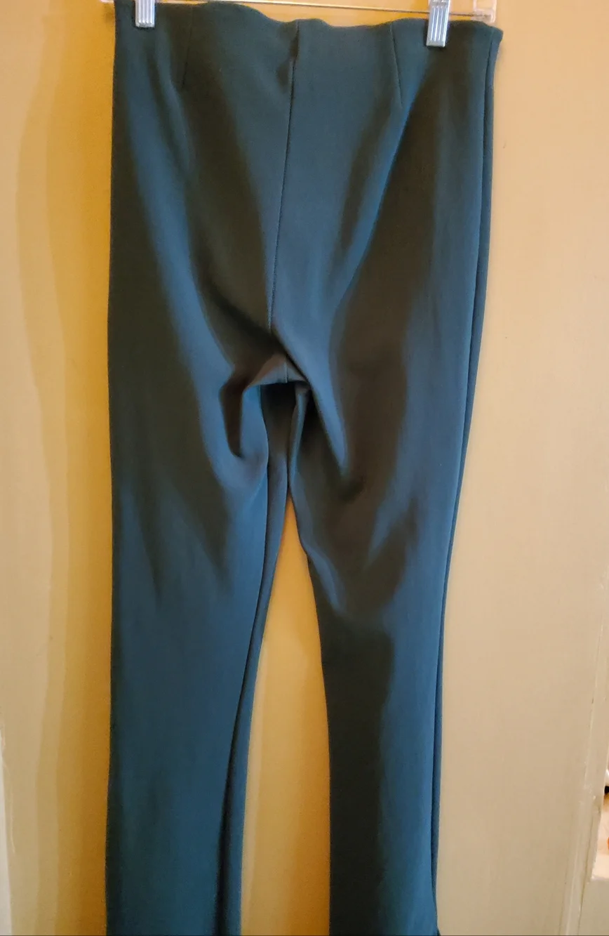 Zara Deep Green/Teal Flare Tall Pants - Picture 6 of 6